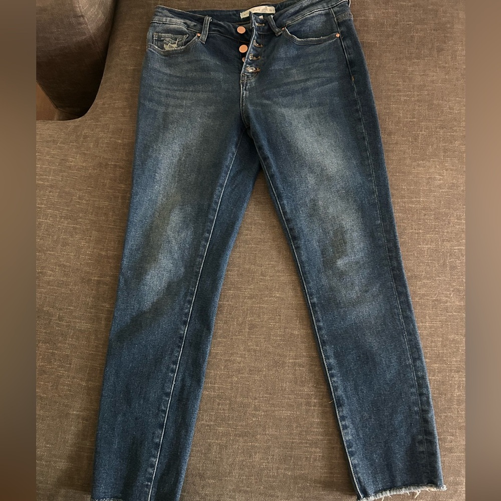 Altar'd State Dark Blue Ankle Jeans